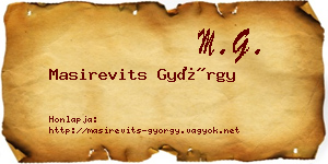Masirevits György névjegykártya